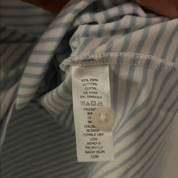 Men's Striped Polo Shirt - Blue - Picture 4 of 5